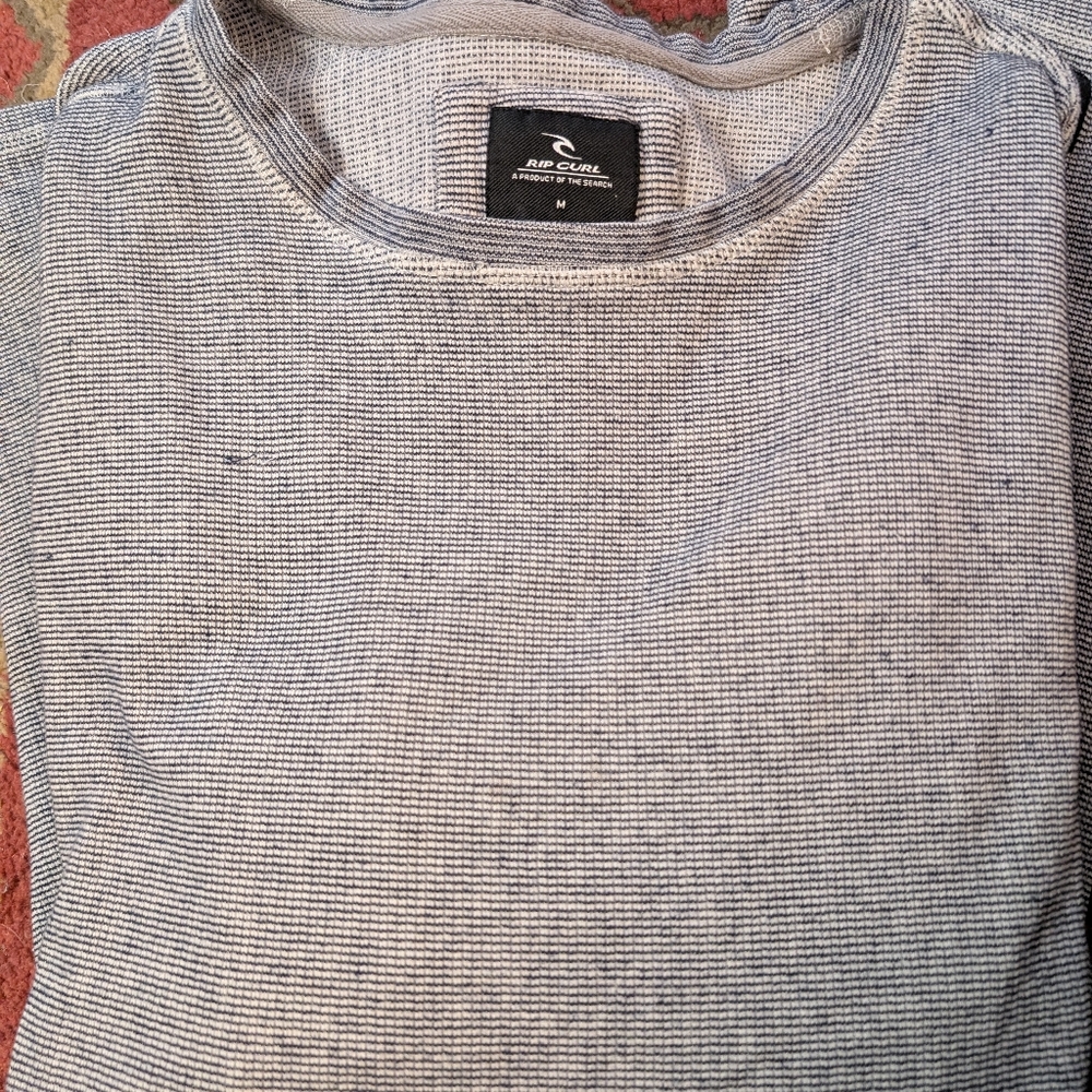 Vintage Rip Curl Thermal Blue Long Sleeve Tee, Men's M